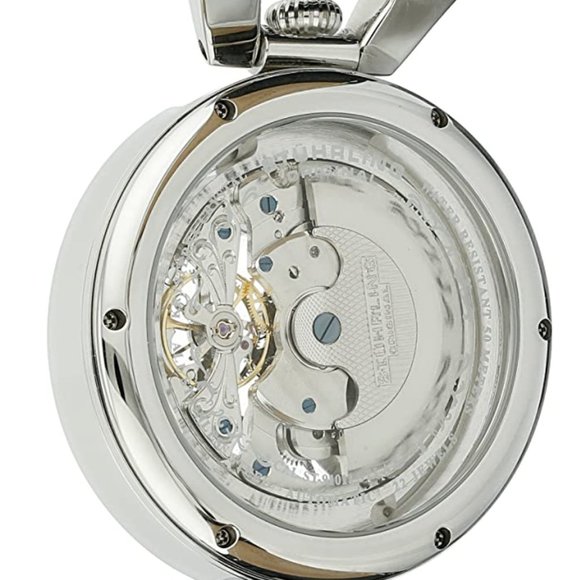 Stuhrling 127A Special Reserve Emperor Grandeur Skeleton Auto Dual Time Men *New - Picture 6 of 9